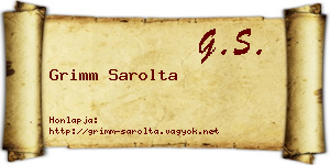 Grimm Sarolta névjegykártya